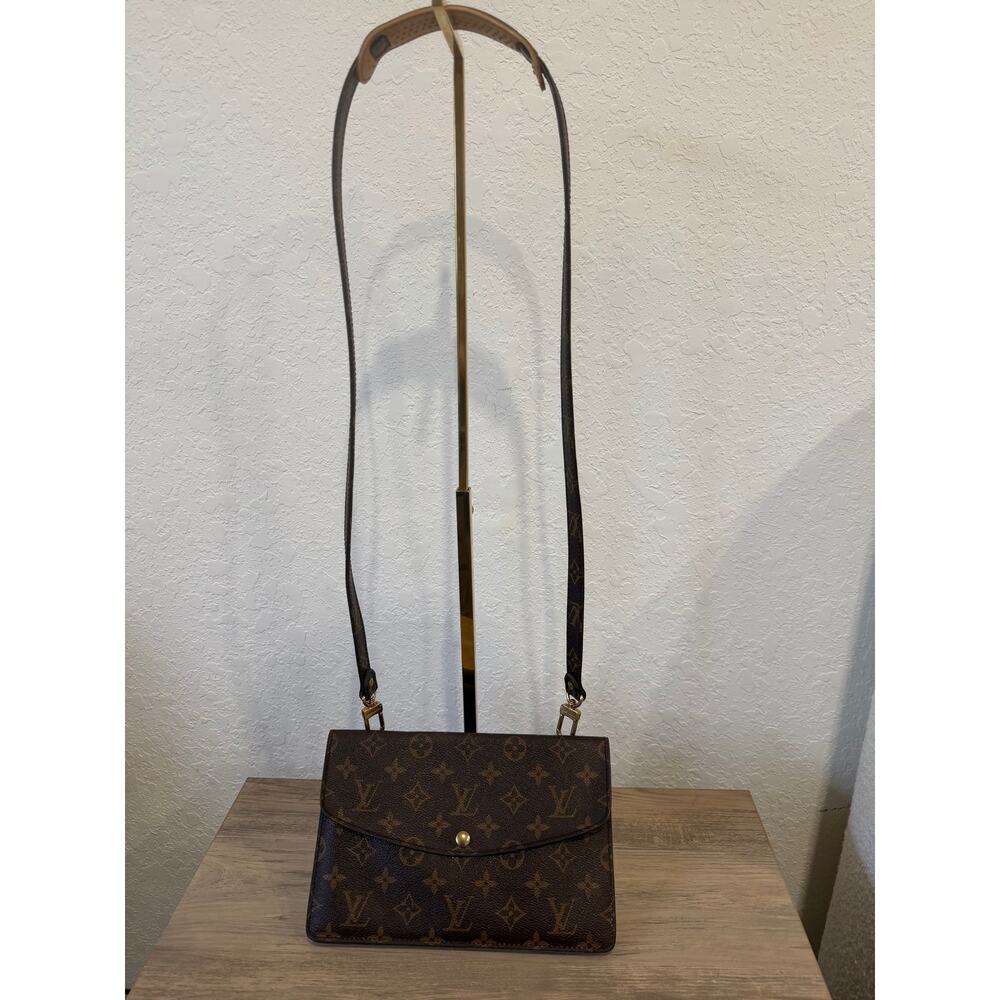 Authentic Louis Vuitton Monogram Pochette Double Rabat Dust Bag & COA Incl